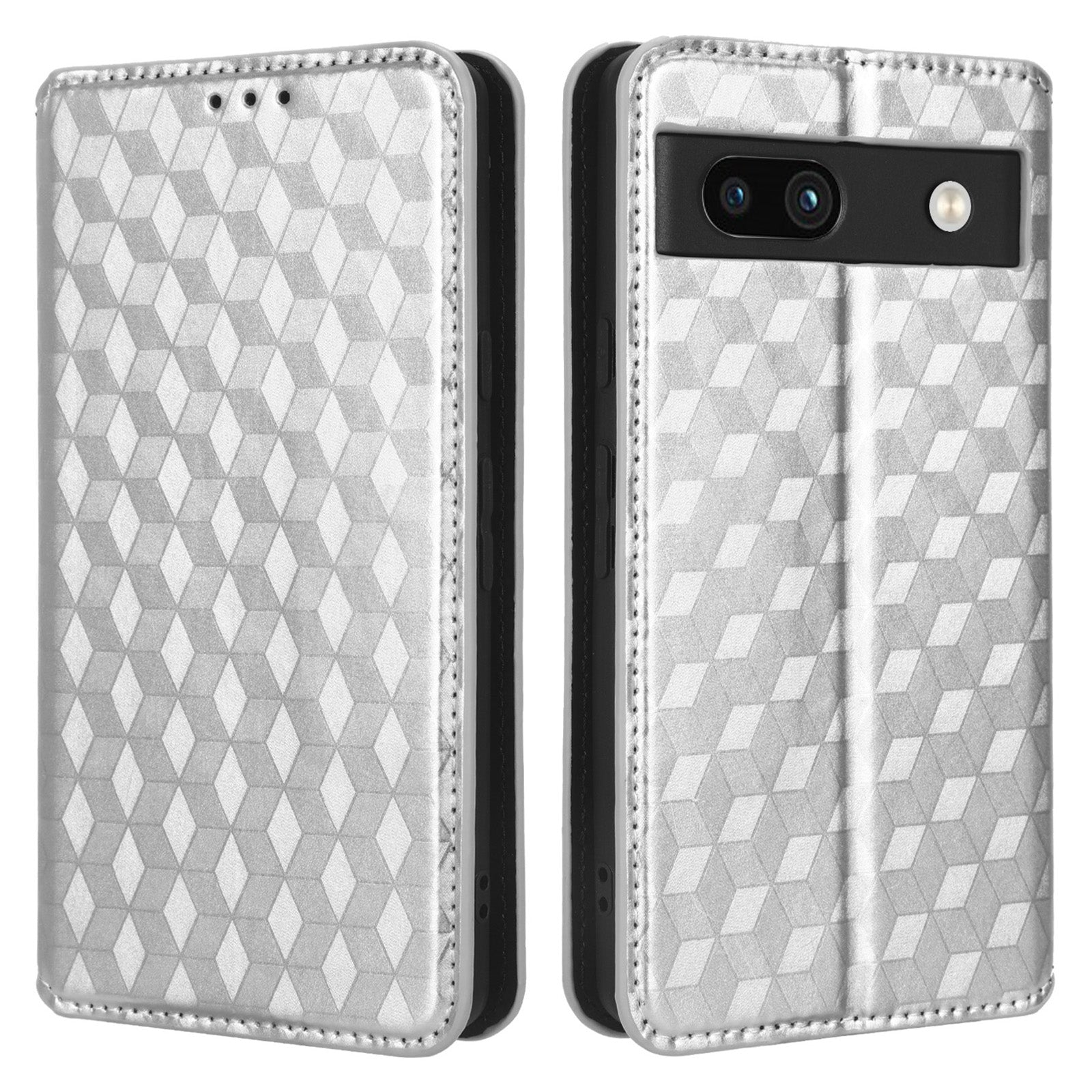 Wallet Phone Case for Google Pixel 7a PU Leather Imprinted Rhombus Pattern Flip Folio Stand Phone Cover Wallet Phone Case for Google Pixel 7a PU Leather Imprinted Rhombus Pattern Flip Folio Stand Phone Cover